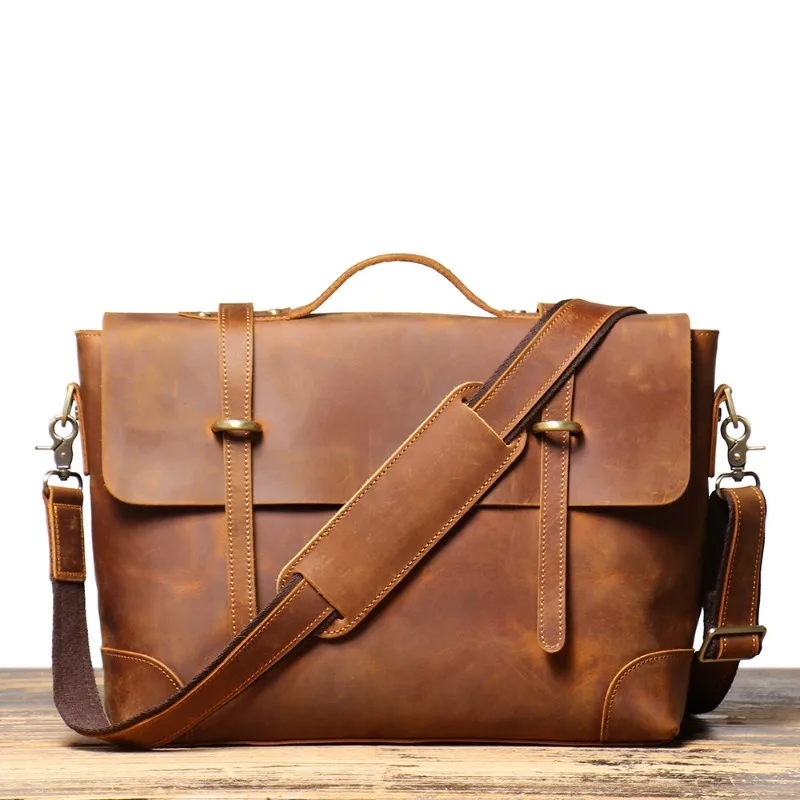 

Портфель, сумки через плечо, мужские сумки из натуральной кожи, 15 дюймов, сумка для ноутбука, мужской портфель, офисная деловая сумка