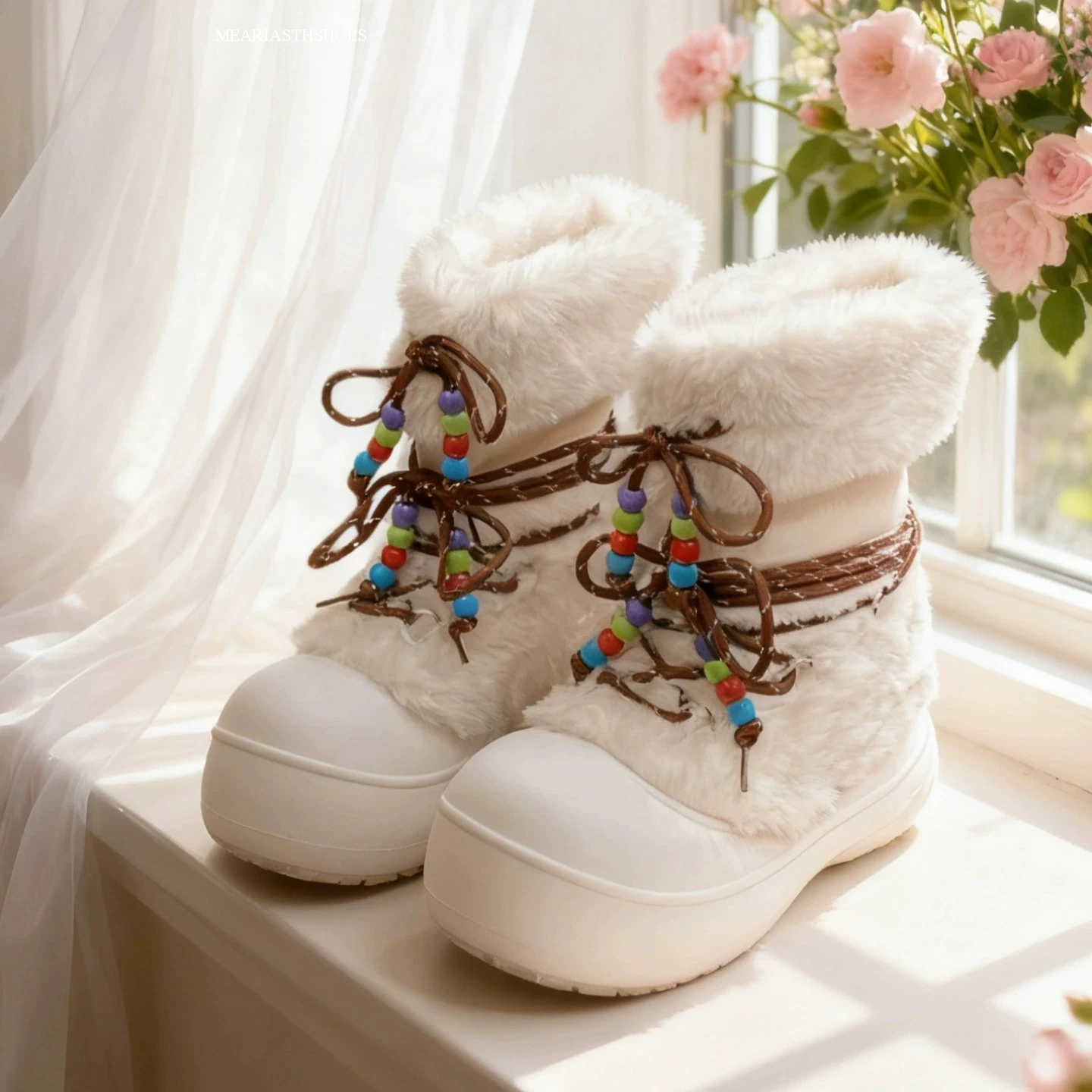 

Snow Boots Women Platform Boots Non-slip Women Winter Shoes Fur Warm Ankle Boots for Women Wedges Waterproof Thigh High Boots