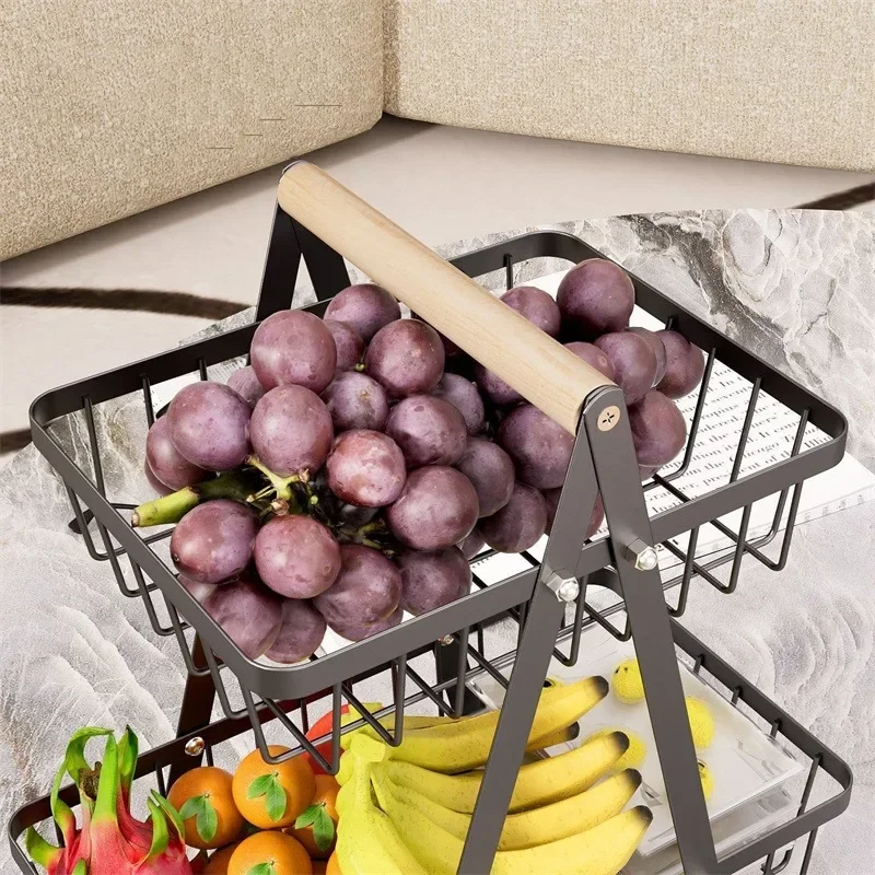 Multi-Layer Iron Fruit and Snack Rack 4