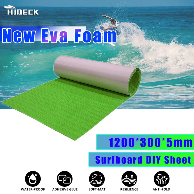 120*30cm Surfboard Sheet EVA Foam Pads Nonslip Diamond Grip Mat Trimmable Sheet for Kayak RV Yacht Pool Skateboard Skimboard DIY