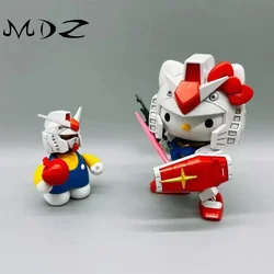 Gundam Hello Kitty RX-78-2SD Figurki Anime Montaż Model SD Kt Gto Statuetka Figurka akcji Kolekcja lalek Dekoracje Zabawki dla dzieci Prezenty