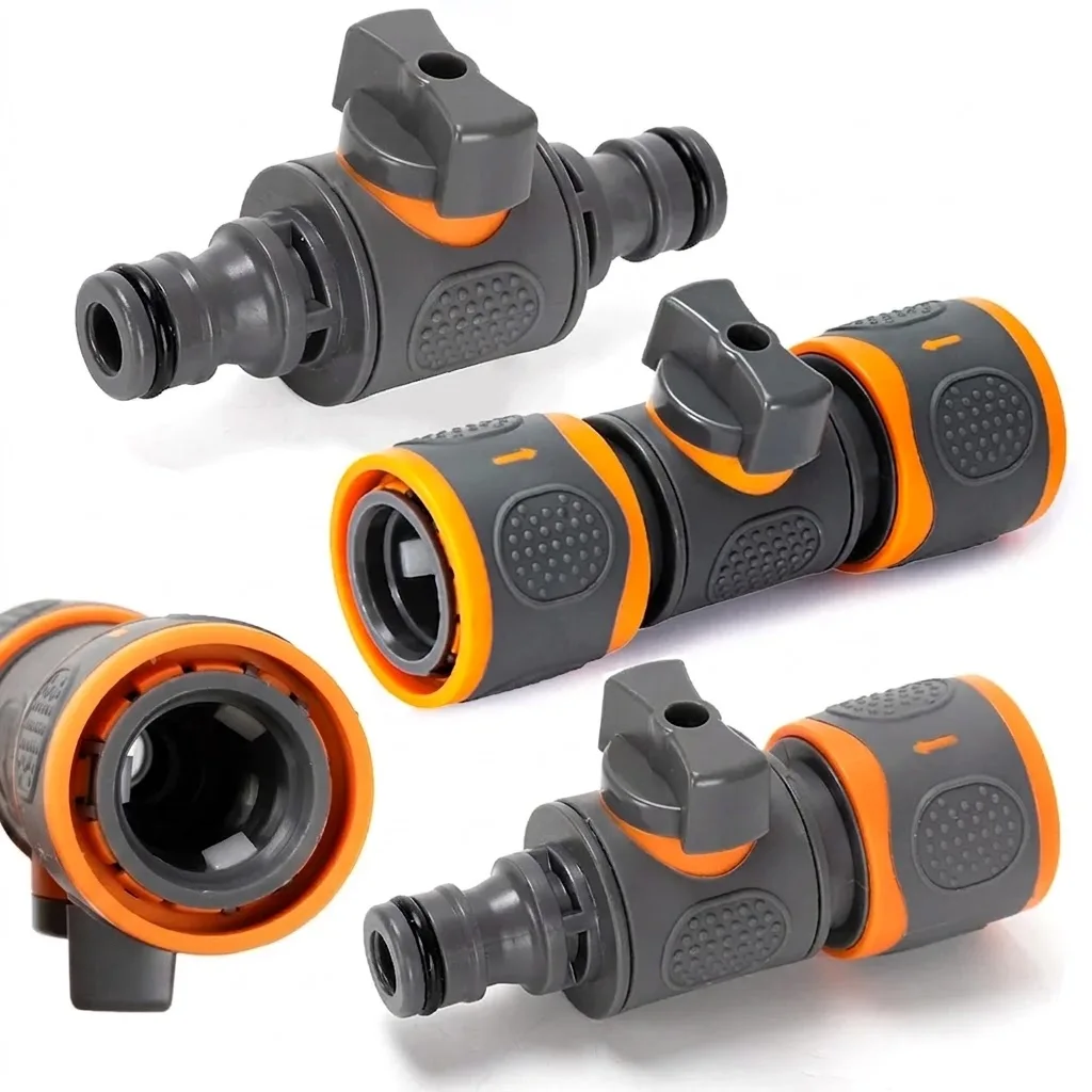 for Garden Irrigation Tubing Repair Stop Water Connector Coupling Joint Extender Kit Quick Connect 16mm Ball Valve Hose Adapter