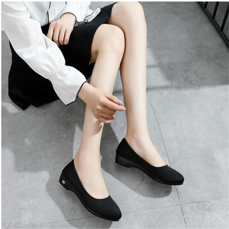 Women Flats Ballet Shoes Women Flats Office Work Shoes Oversize Boat Shoes Cloth Sweet Loafers Women's Pregnant Flats Shoes