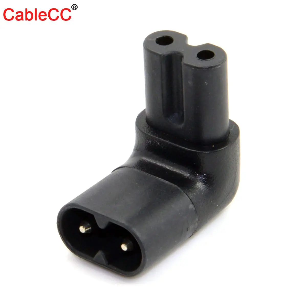 CY Cable Figure 8 IEC 320 C7 a C8 90 grados arriba abajo ángulo recto extensión de adaptador de corriente CA