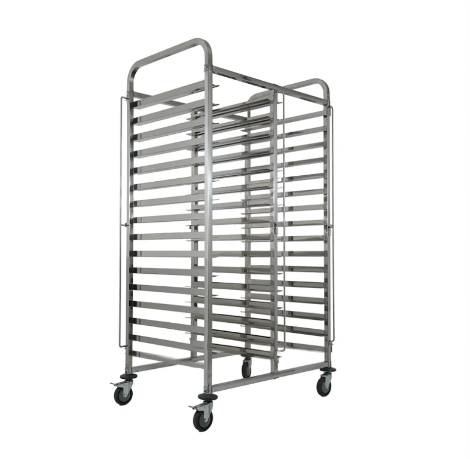 32 Tier 1850x620x920mm Stainless Steel Gn Pans Kitchen Trolley Commercial Bakery Tray Rack for Oven Proofer