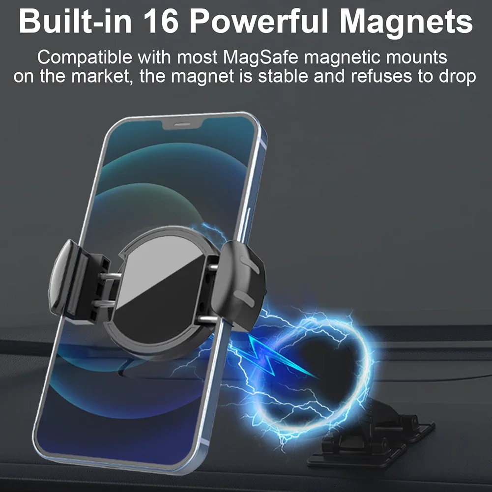 Magnetic Phone Holder Universal Strong Magnet Base Cellphone Car Mount for MagSafe for Gym Treadmill Motorcycle Refrigerator