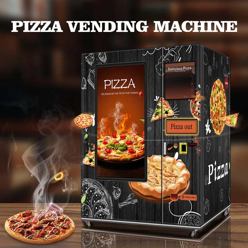 Fully Automatic Smart Pizza Vending Machine with Touch Screen Cash Recycler High Quality