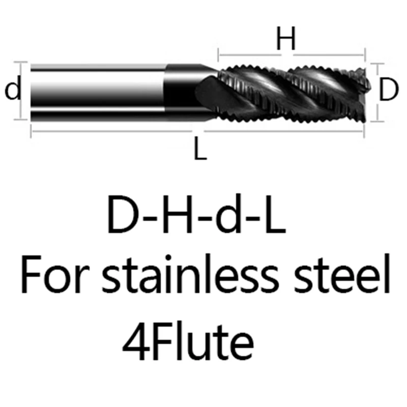 JIMMY Roughing End Mill HRC55 Tungsten Carbide Milling Cutter for Metal Aluminum or Stainless Steel Cnc Machine Milling Tools