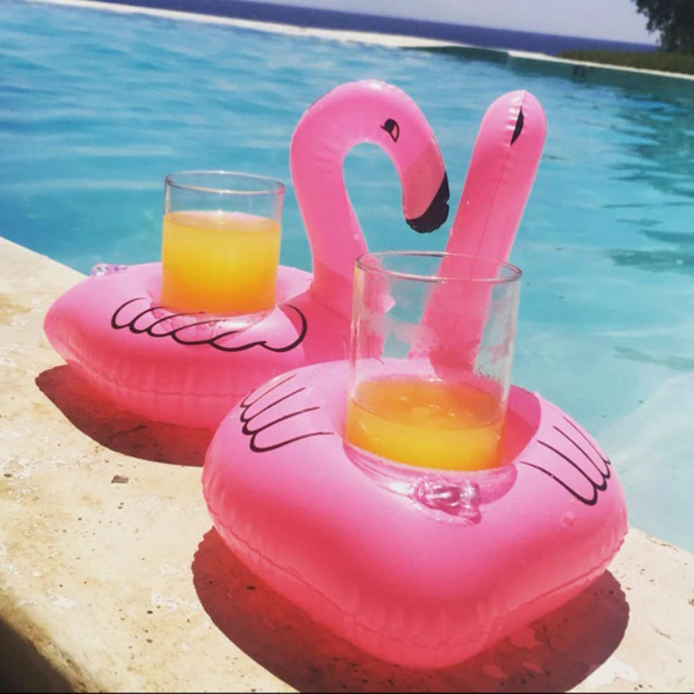  Inflatable Floating Drink Coaster Floating Cup Drink Holder For Hawaiian Party Supplies Swimming Pool Birthday Party Decoration