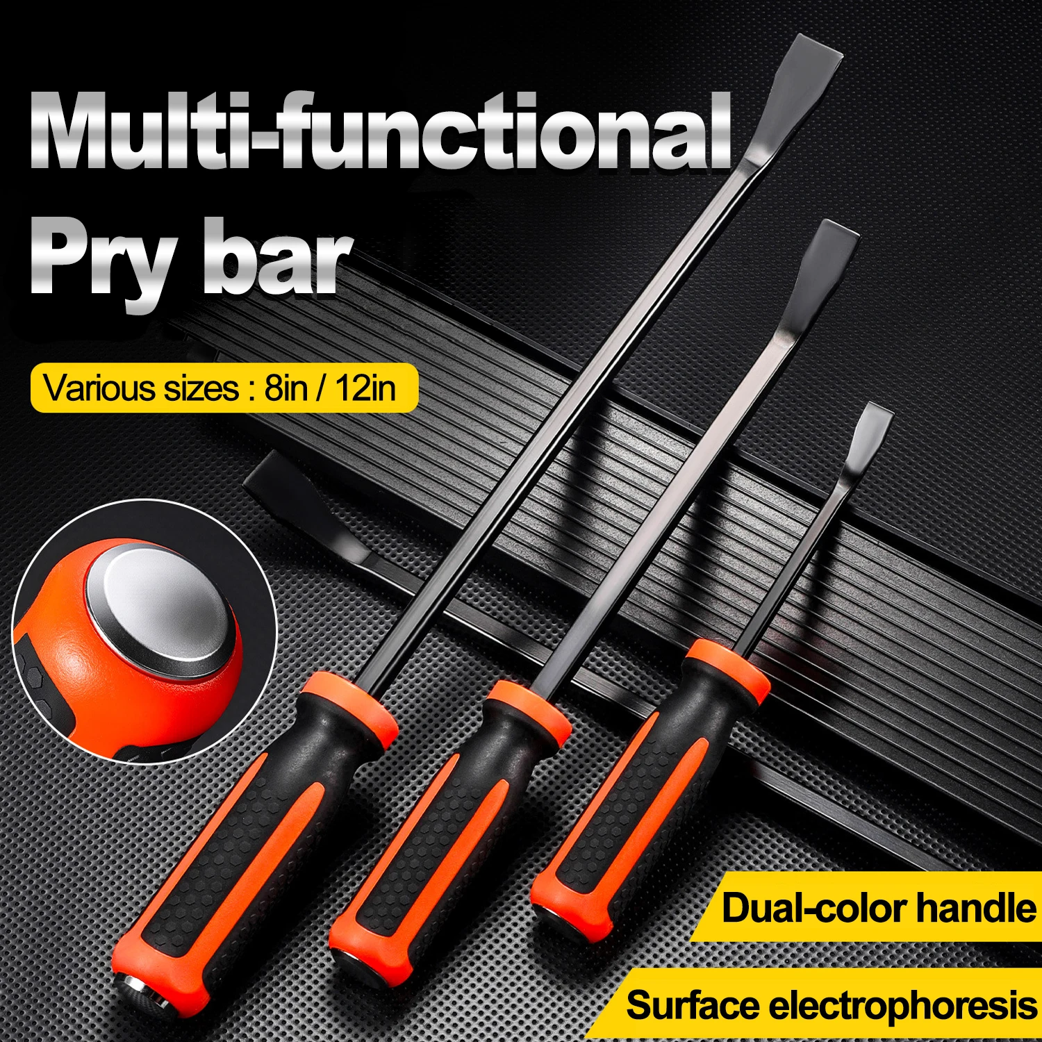 Multi-Function Long Pry Bar 8 12 inch Tire Heavy Duty Crowbar Strike Cap Nail Puller Car Repair CV-R Removal Hand Tools