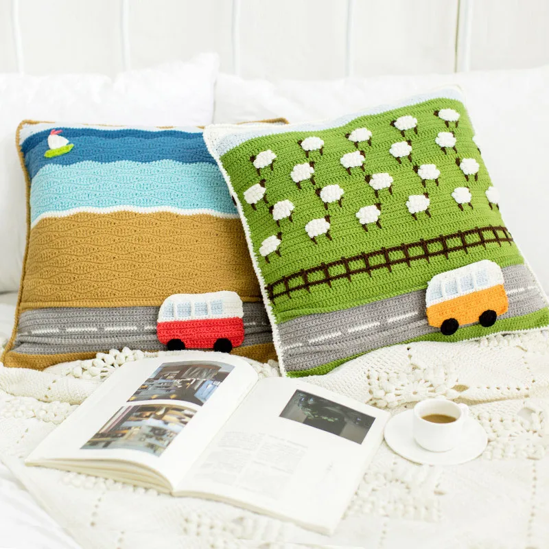 Susan's Family DIY Crochet Kit Journey Series Pillowcase Materials Package Knitting and Crochet Kit Handmade Wedding Gift