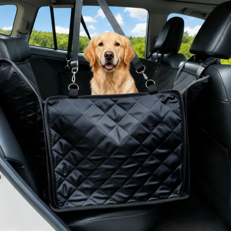 

Factory Direct Wholesale Full Coverage Dog Hammock for Car Scratch Proof Pet Seat Cover with Safety Leash Truck SUV Models