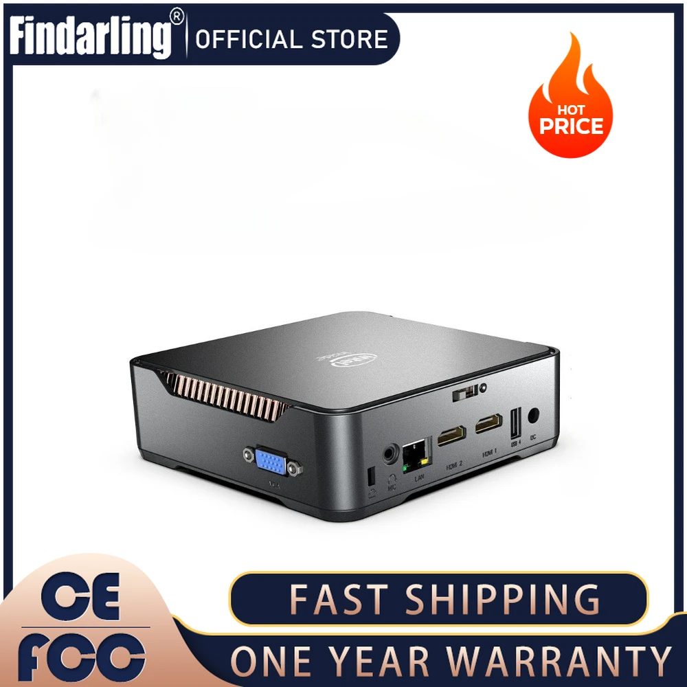 GK3V Quad Core Intel N100 Windows 11 มินิคอมพิวเตอร์ 8GB RAM ROM 128GB WIFI 2*HD 1*VGA NUC