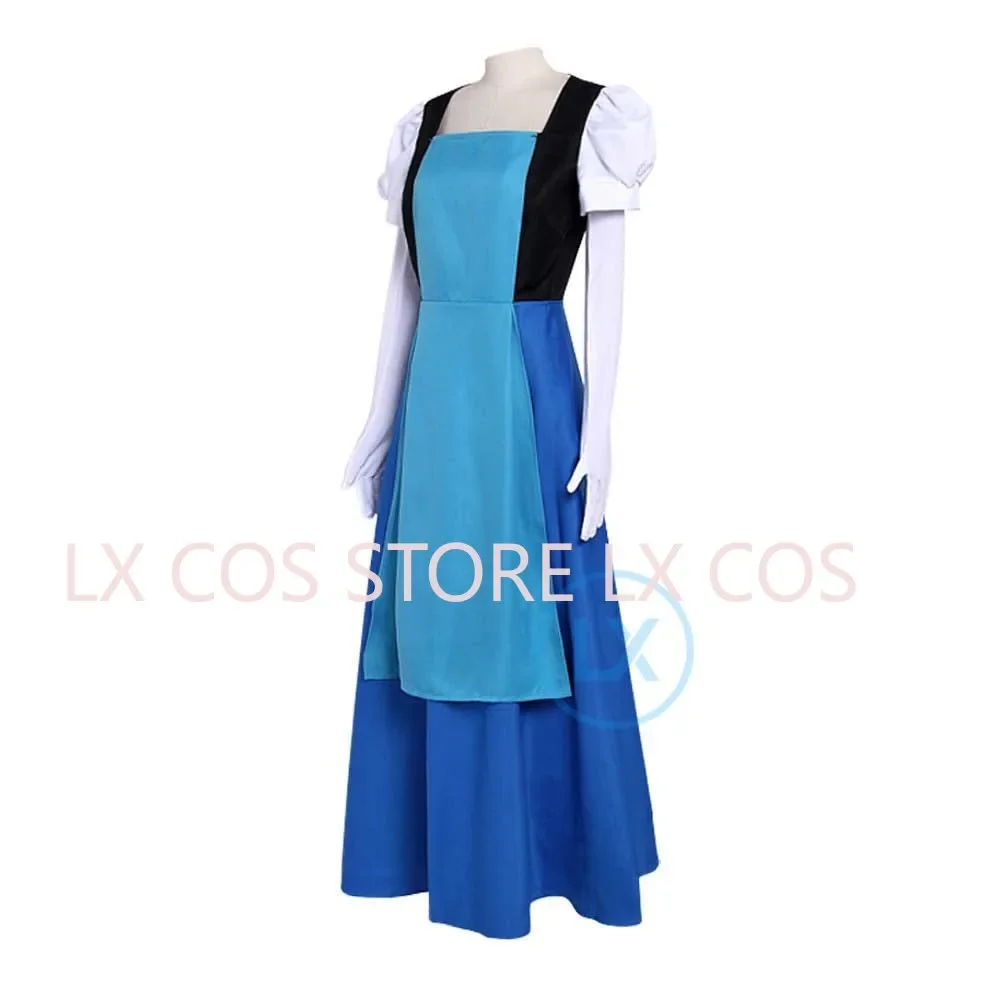 Disfraz de Anime Steven Universe para mujer, vestido azul de juego de rol de zafiro, vestido elegante de princesa, ropa de Halloween