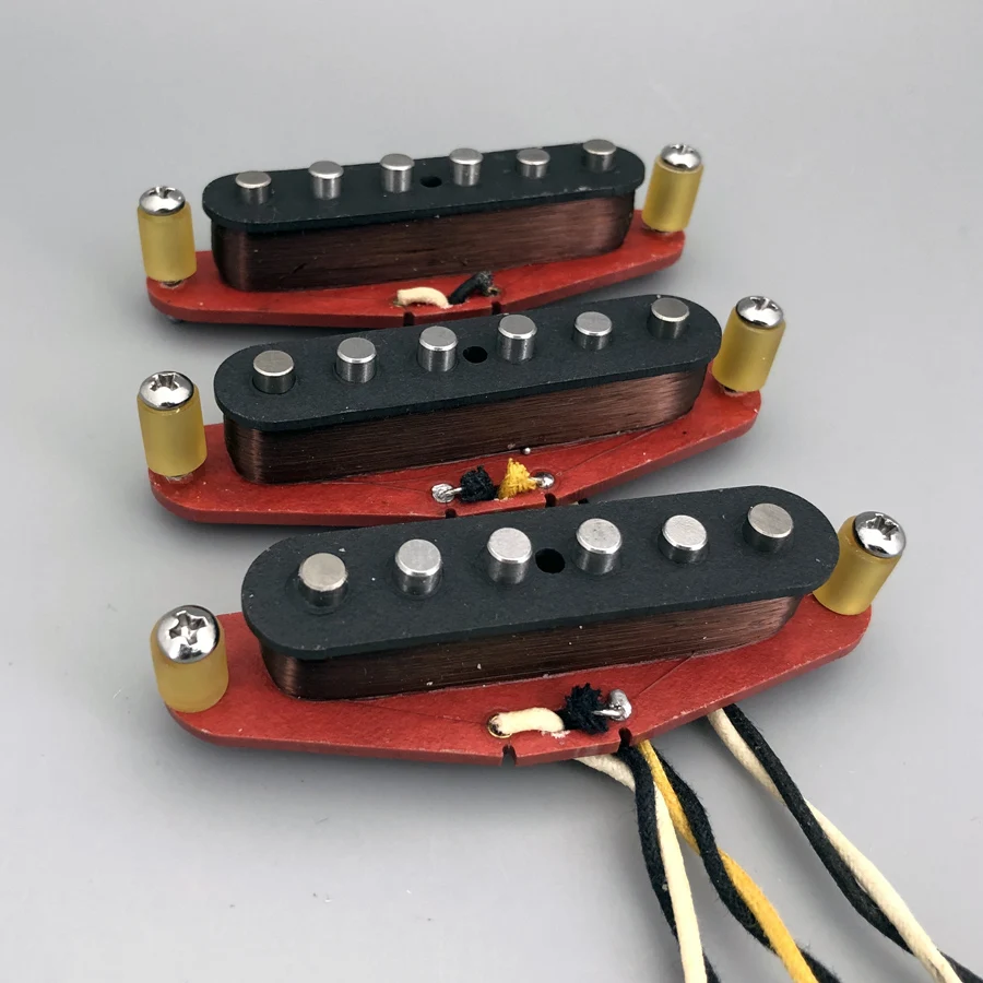 Yoran Sun Vintage 65 Guitar Pickups SSS Single Coil Handwound Alnico 5 Magnets 42 Plain Enamell Wires Middle Pickup Reverse top