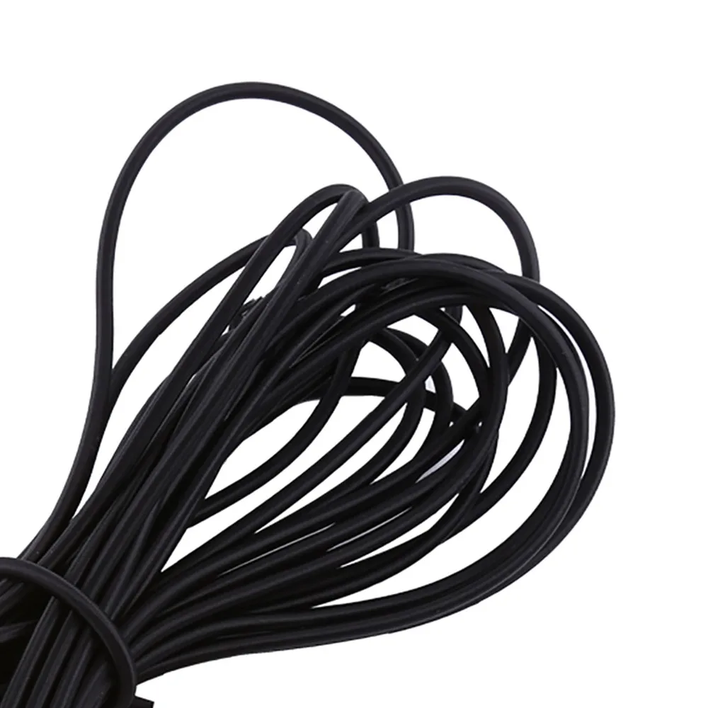 Strong Elastic Shock Cord 5mm Diameter Latex Thread Core Stretch Cord Light-weight Black/ White Jewelry Making Thread