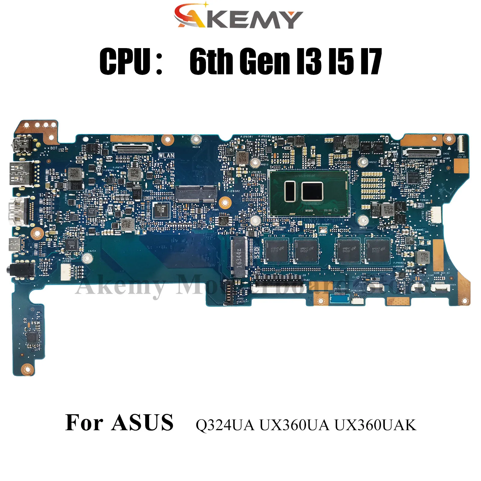 UX360UA Laptop Motherboard For ASUS ZenBook UX360U Q324UA UX360UAK UX360UA Notebook Mainboard W/ I3 I5 I7 CPU tests OK fast ship
