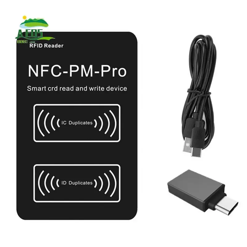 

AED5-RFID Smart Chip Reader PM PRO Decoder NFC Key Copier ID IC Tag Clone 13.56Mhz 125Khz Badge Write Token Clone Card