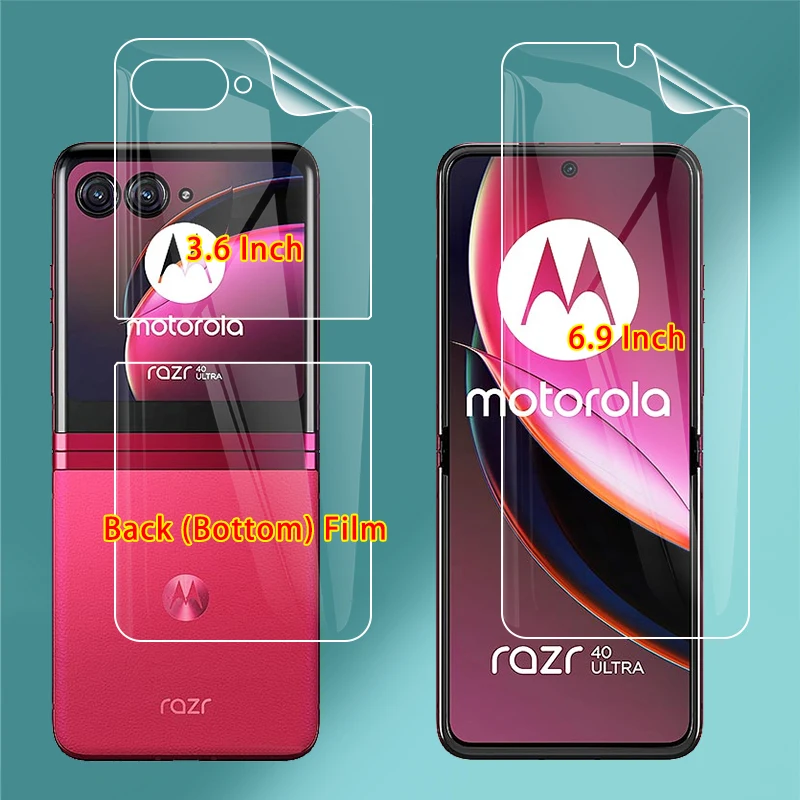 Dla Motorola Razr 40 Ultra gen 4 Razr4 Plus przezroczysta TPU/matowa antyodciski palców hydrożelu miękka folia ochronna na ekran