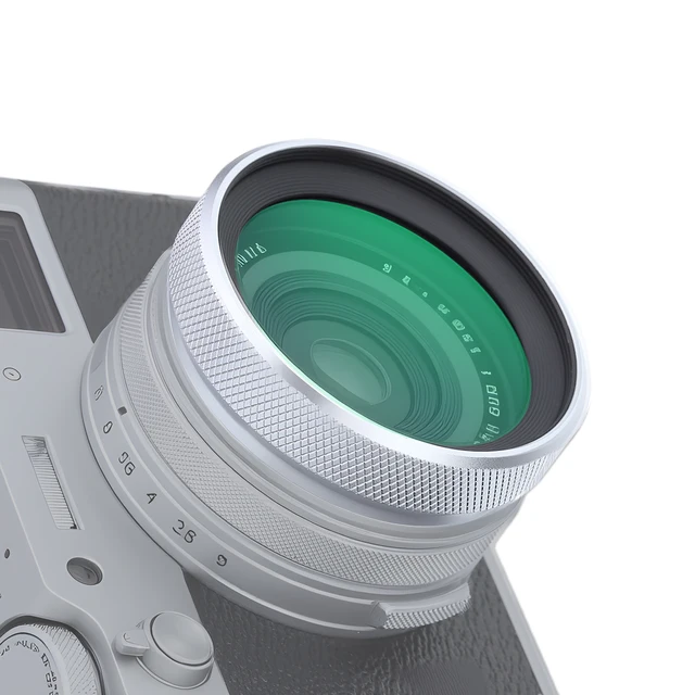 Metalowa osłona obiektywu Haoge LUV-X54W z filtrem ultrafioletowym MC UV do aparatu Fujifilm Fuji X100VI X100V, srebrna