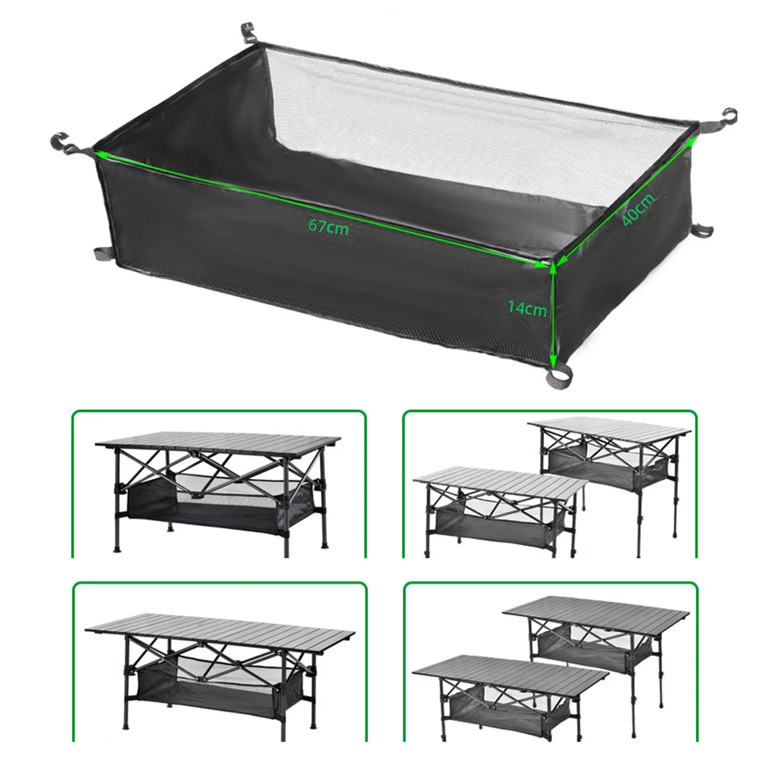 

Under Table Storage Bag Outdoor Folding Table Storage Net Pocket For Picnic Table Rack Bag Mesh Bags Accessories