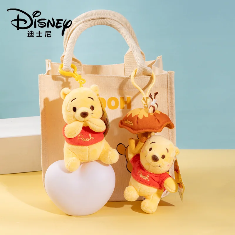 

Disney Winnie the Pooh Plush Pendant Cute Bear Keychain | Lovely Backpack Bag Charm | Perfect Birthday Surprise Gift for Kids
