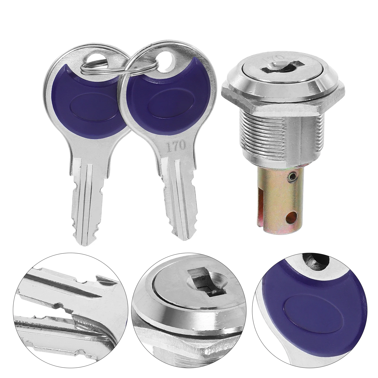 

1 Set High-Security Core Replacement For Metal Drawer File Cabinet Toolbox Durable Wear-Resistant Keyed Lock Easy Installation