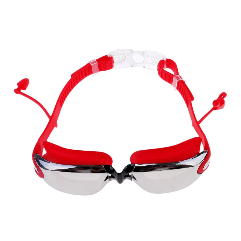 Swimming Goggles + Storage Case + Swimming Cap Hat + Clip + 2pcs Ear Plugs