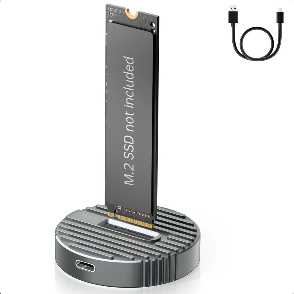JoniSerl M.2 NVMe SSD Reader External,10Gbps M2 to USB Adapter for Both M 2(M Key,B+M Key)NVMe and SATA NGFF Dual protocol Dock