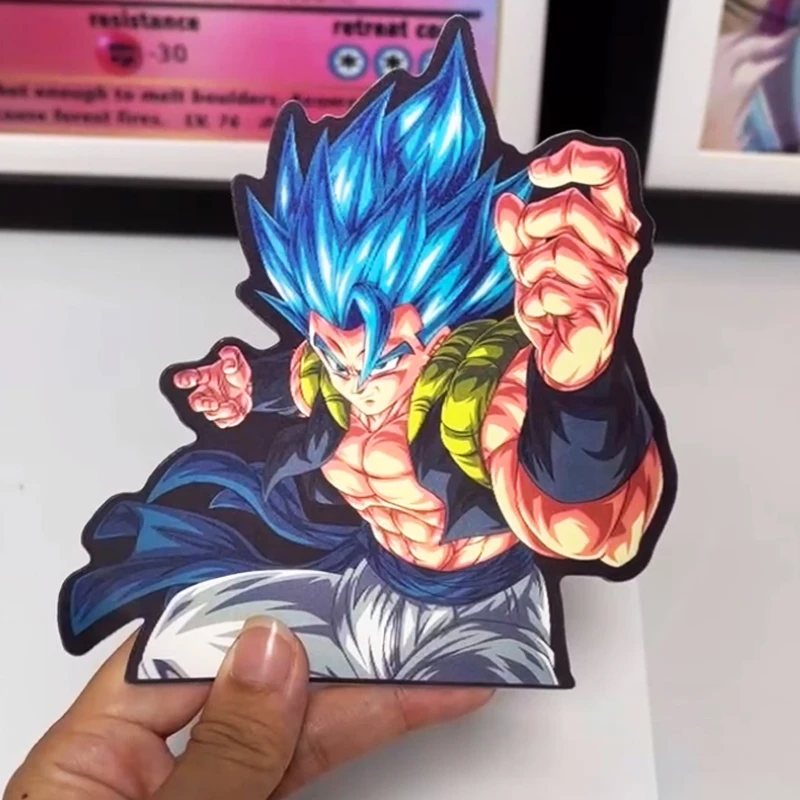 3D Gradient Vegeta Motion Sticker Anime Dragon Ball Z  Magic Sticker Creative Car Sticker Notebook Luggage Waterproof Decal Toy