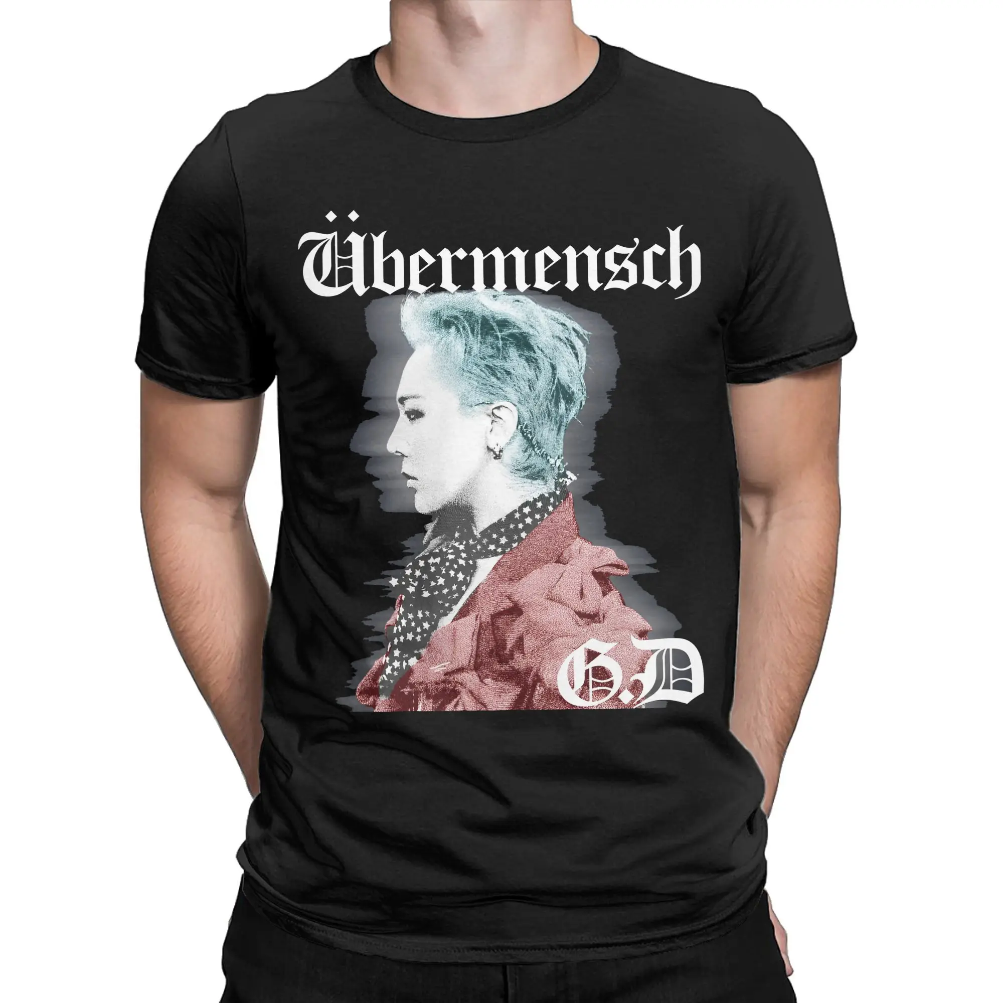 

Fashion GD Ubermensch Kwon Jiyong Kpop T Shirt For Unisex Cotton Tee Shirt Short Sleeve Tops