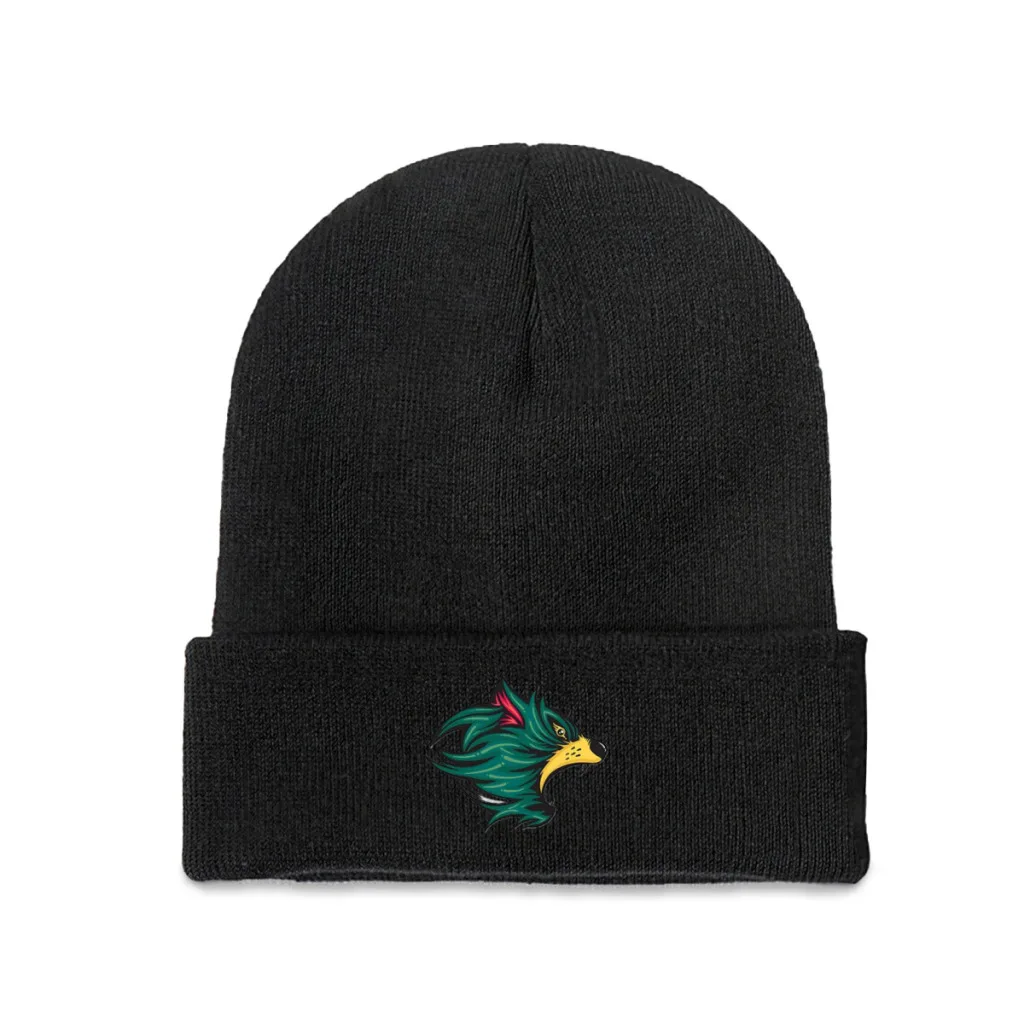 Tasmania Devils Football Club White Lettering Knitted Hat Women's Men's Beanies Autumn Winter Hats Polyester  Hip Hop Melon Cap