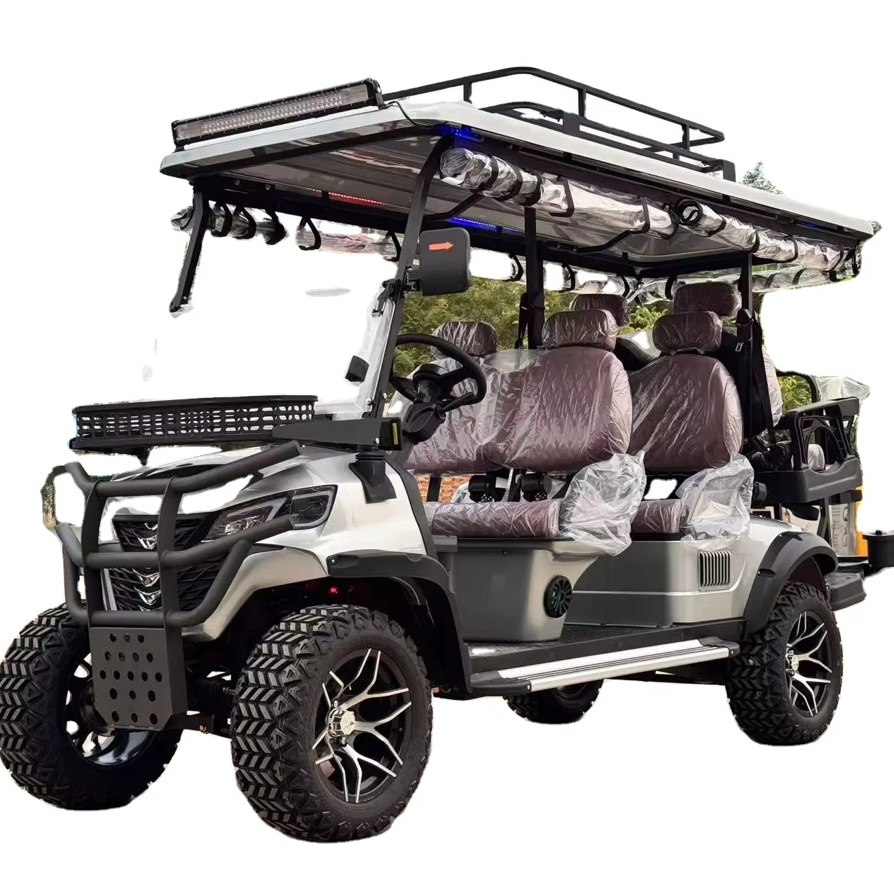 4 Seater Electric Golf Cart Golf Course Utility Buggy Sightseeing Beach Car For Adults
