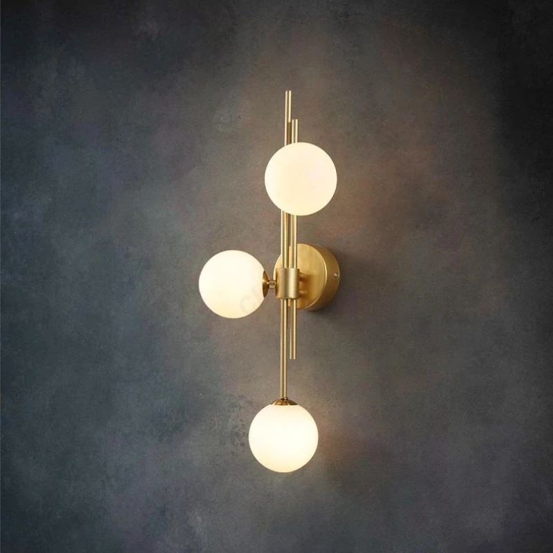 Modern Glass Wall Lamp Minimalist French Retro Cream-style Lighting Scandinavian Minimalist Living Room TV Feature Wall Light