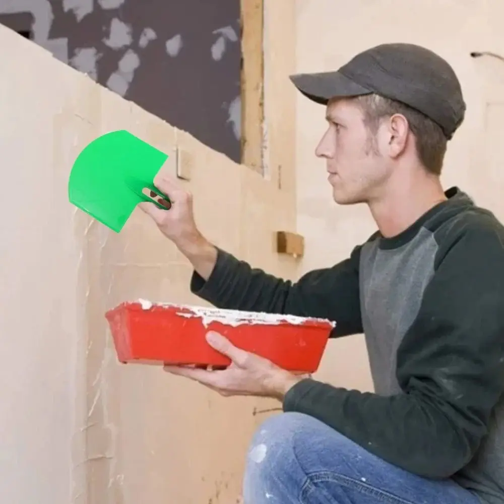 Plastic Material Putty Scoop Arc Shovel Finishing Scraper Plaster Loading Tool Matching Tool Curved Bucket Scoop Mud Pan