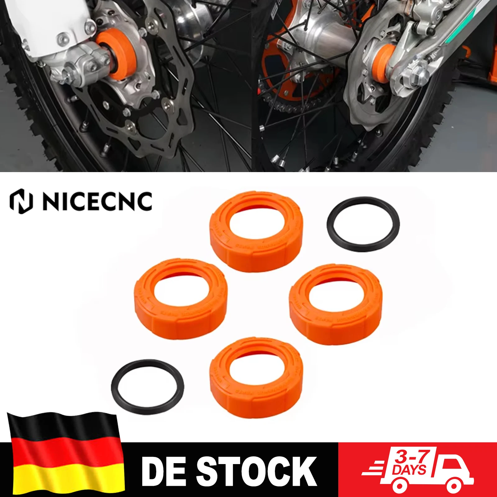 NICECNC per KTM EXC 300 EXC-F 350 SX 125 SX-F 450 XC-W XC XCF 2016-2023 Husqvarna GasGas Tappo di Protezione Cuscinetto Ruota Anteriore e Posteriore