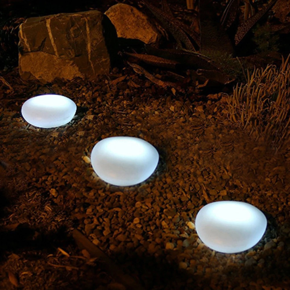 

Outdoor Landscape Light 600mAh Glow Cobble Stone Optical Control Solar Floor Light Last Up To 8H Garden Lawn Light for Yard Lawn