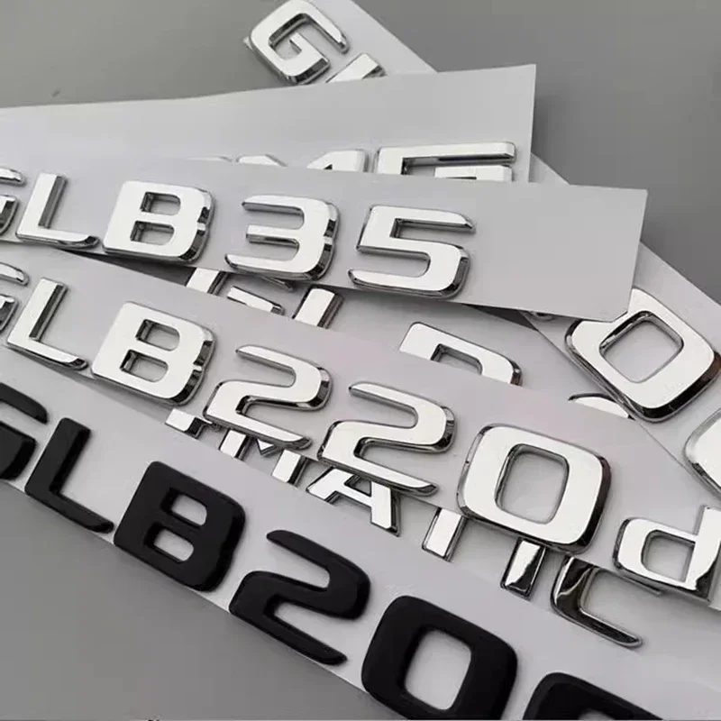 ABS Black 3D Car Trunk Letters Emblem Logo Sticker For Mercedes Benz GLB 35 200 250 X247 GLB35 GLB200 GLB250 GLB220d Accessories