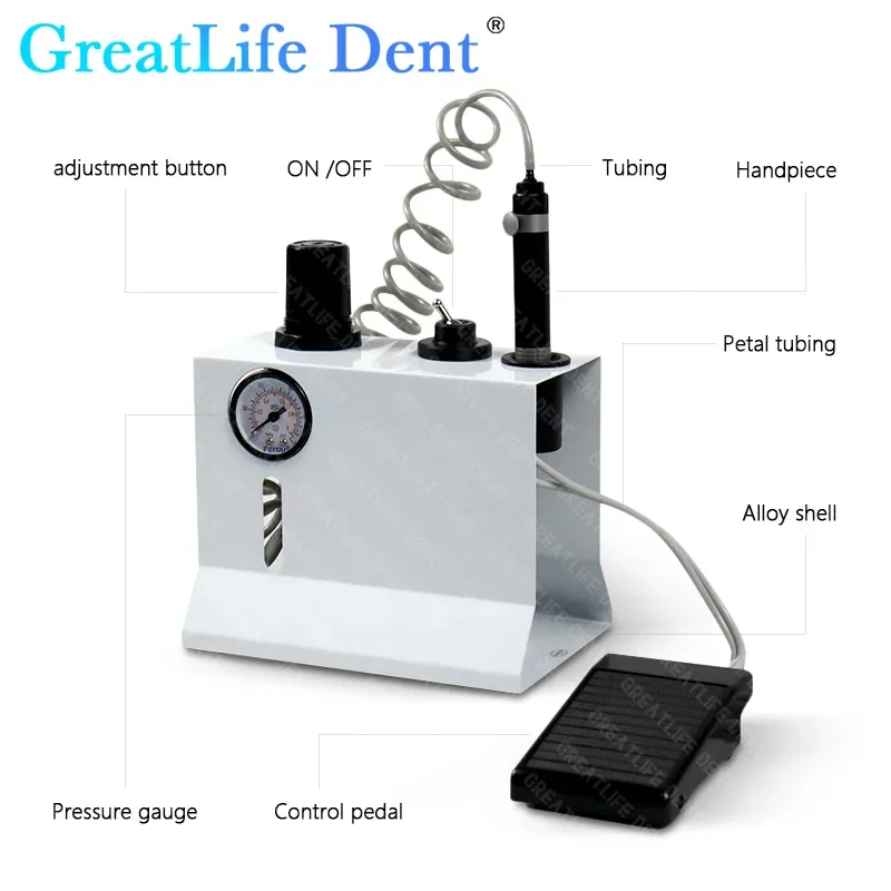 GreatLife Dent Dental Engraving Grinding Machine Teeth Polishing Machine Turbine Air Carver Denture Carving Equipment