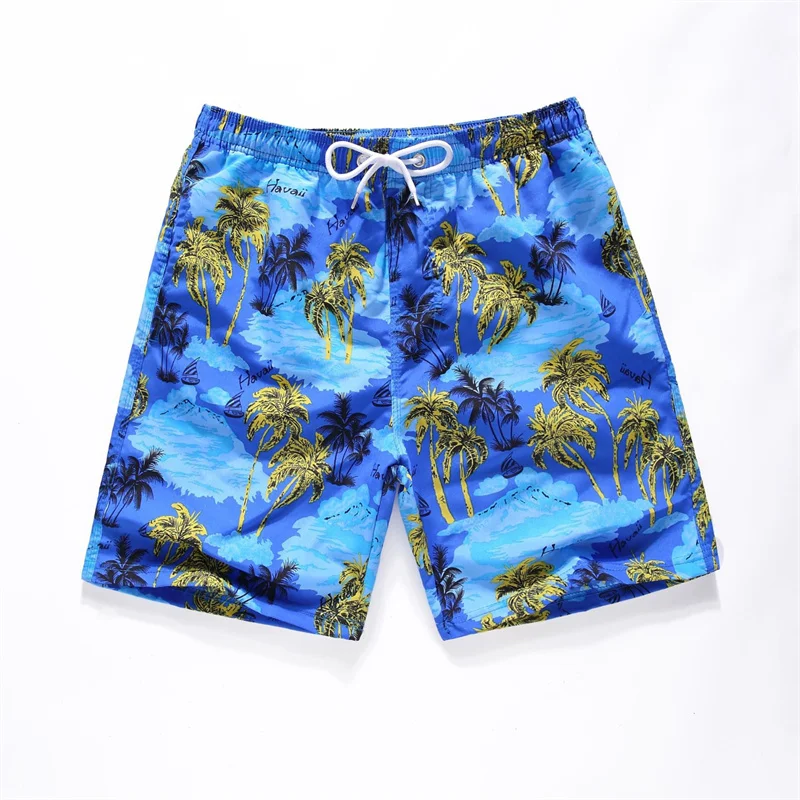 Pantalones cortos de playa con estampado 3d de palmera Tropical Hawaiana para hombre, pantalones cortos de calle para tabla de Surf, bañadores de