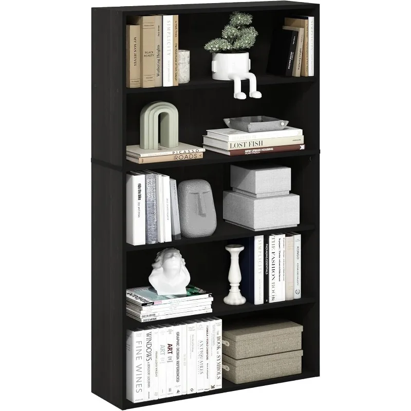 

home. Pasir 5-Tier Open Shelf Bookcase, Bookshelf, 31.5 Inch Wide, Espresso