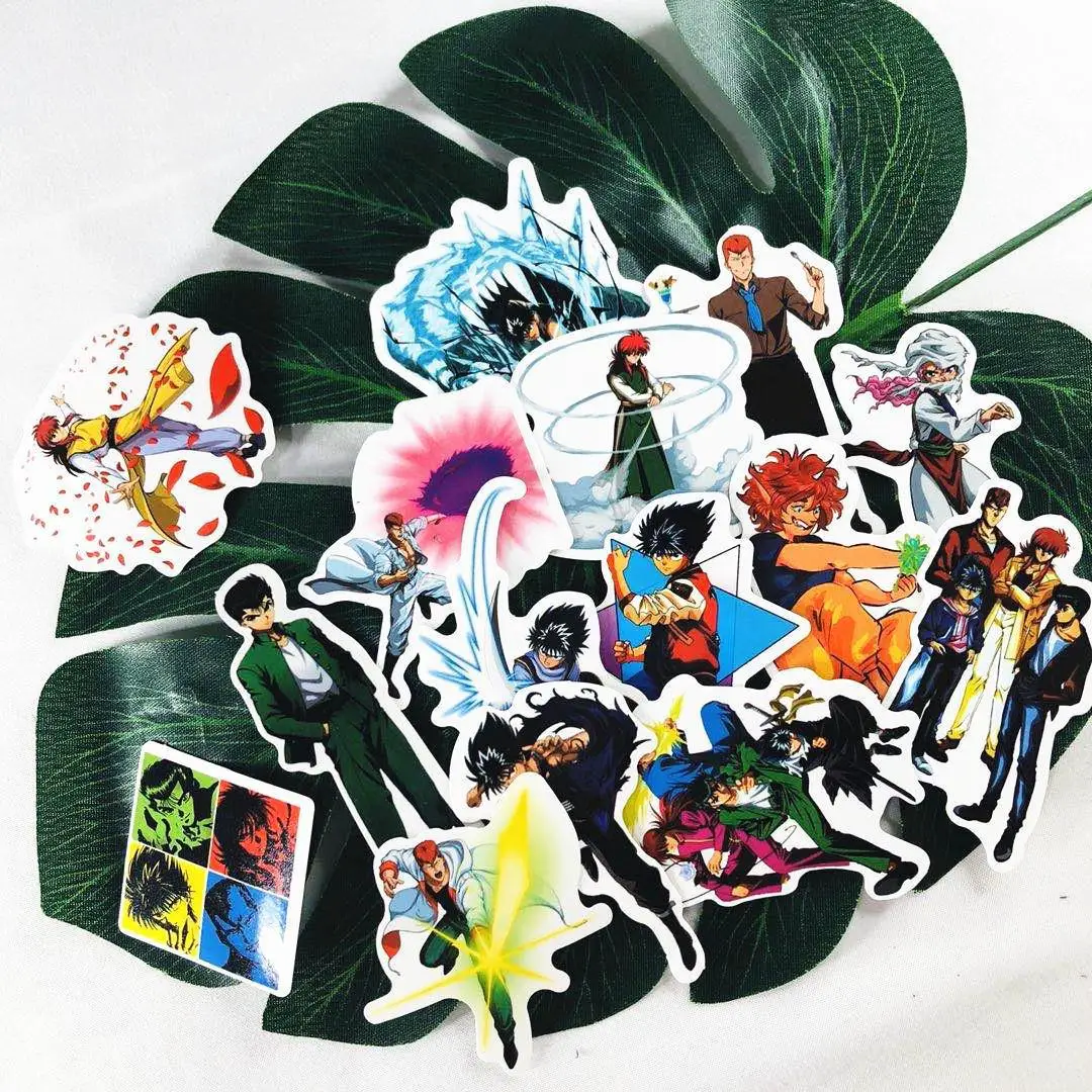 ملصقات كرتونية YuYu Hakusho ، حقيبة إبداعية ، سكوتر ، مستلزمات تزيين السيارة ، مقاومة للماء ، 50 *