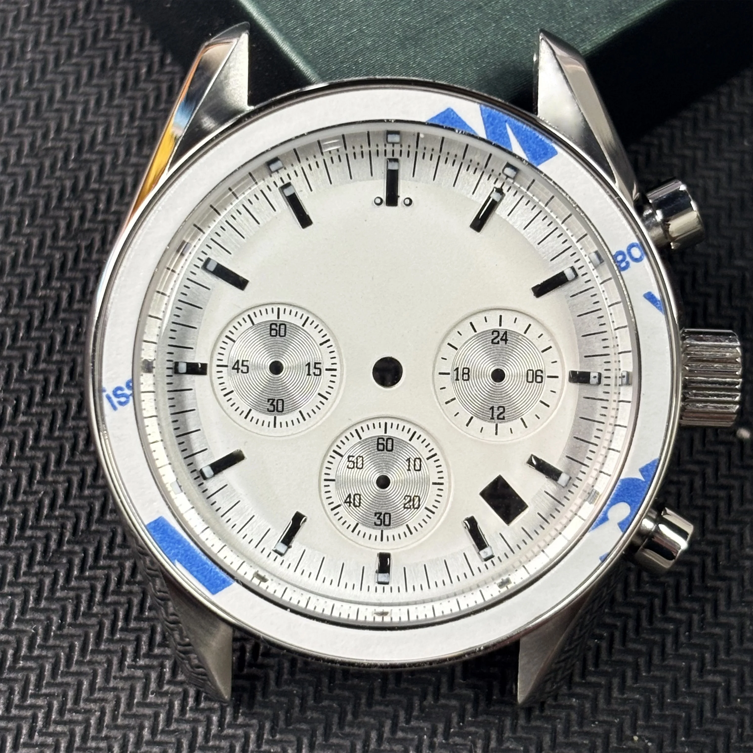 32.5 مللي متر الطلب vk63 الاتصال الهاتفي ل 40 مللي متر حافظة ساعة اكسسوارات VK63 حركة ساعة اليد تعديل أجزاء أدوات VK63 الاتصال الهاتفي الأبيض