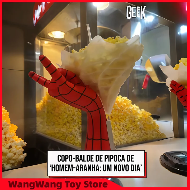 マーベル-スパイダーマン-ハンドポップコーンバケット-新しい日のためのコレクタブルお土産-クリエイティブなパーソナライズされた大人向けデスクトップ装飾品