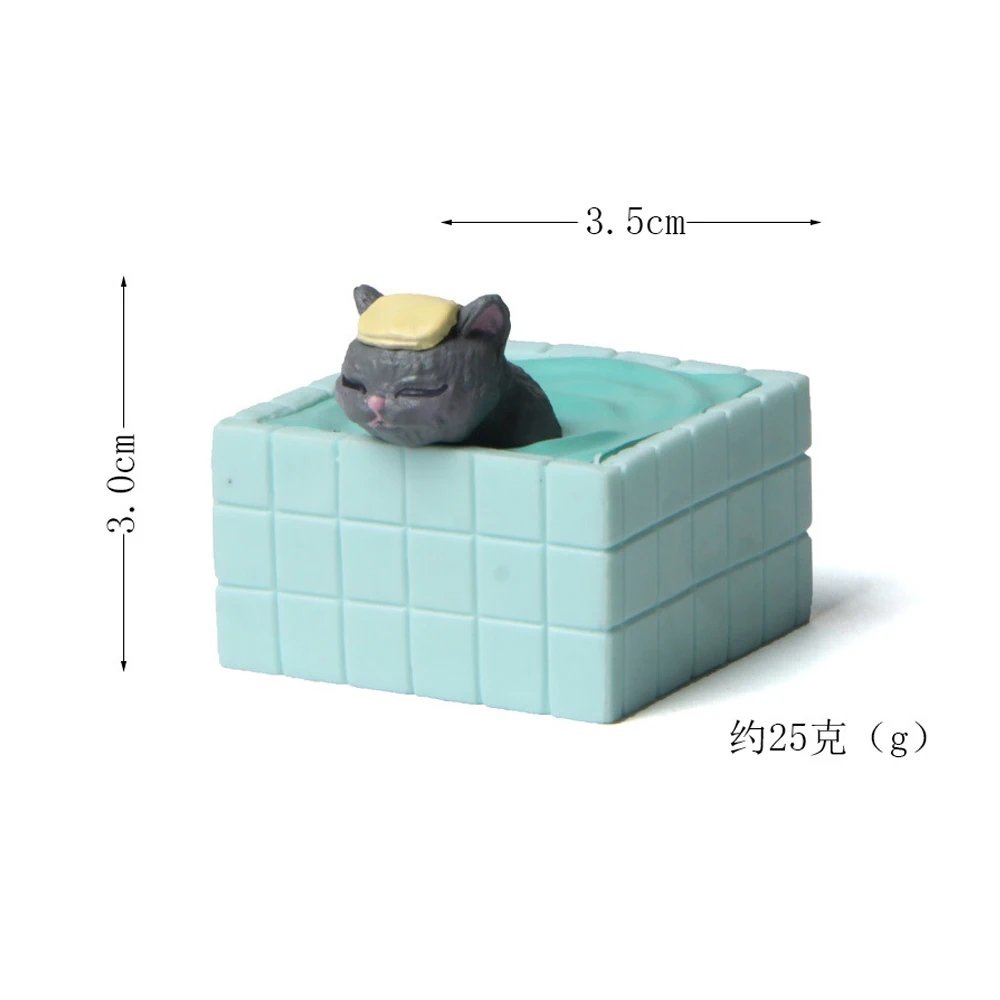Mini Dusche Katze Ornament Miniatur Figuren Kätzchen Statue Geschenk Spielzeug für Kinder Kinder Baby Zimmer Topf Hause Dekoration Garten Werkzeuge – Detail 12