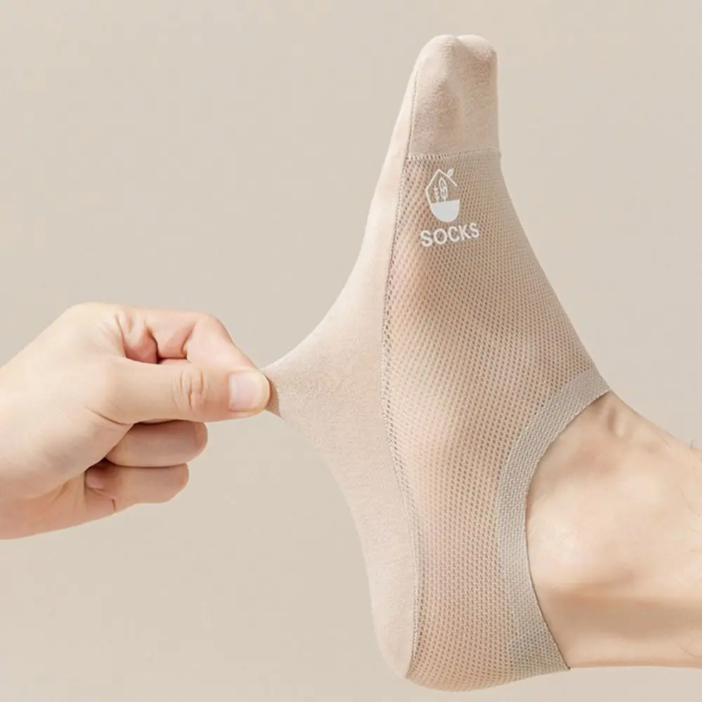 

Summer Simple Breathable Comfortable Invisible Sock Slippers Man Socks Mesh Socks Solid Color