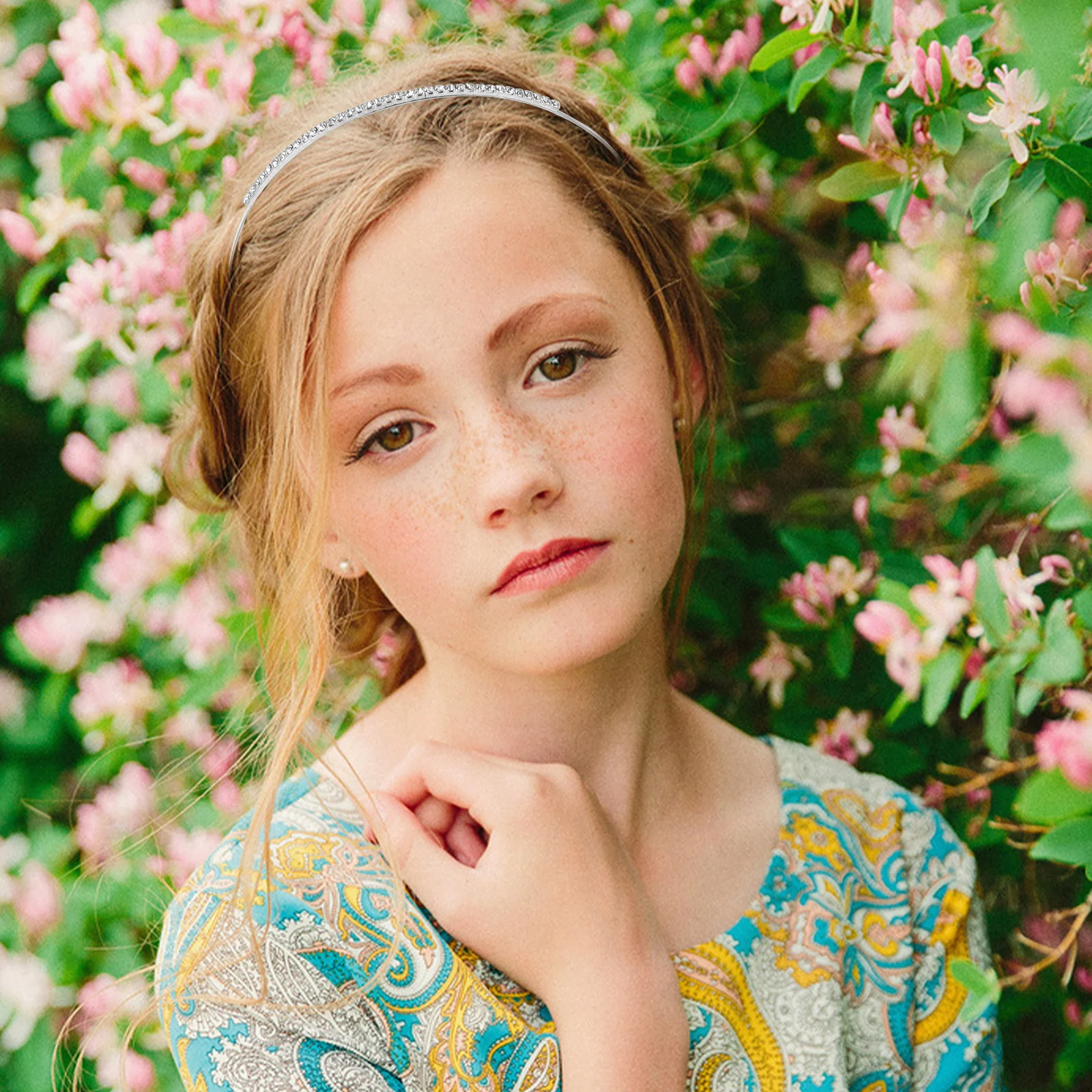 

Rhinestone Women Headband Bridal Metal Hair Band Wedding Party Hair Accessories Girls Lightweight Elegant Hairband