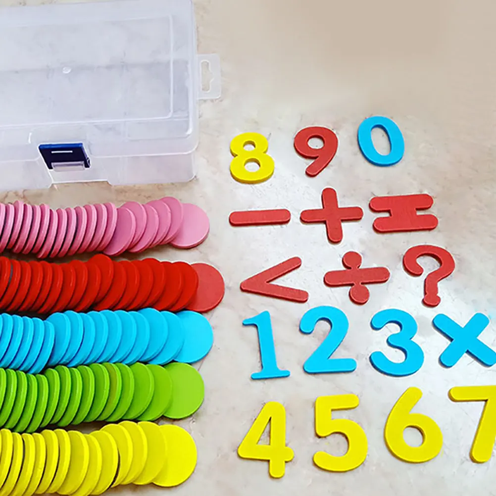数学教育用具-教育用丸型ディスク-算数-子供の早期学習-数字チップ-安全な素材-色の認識
