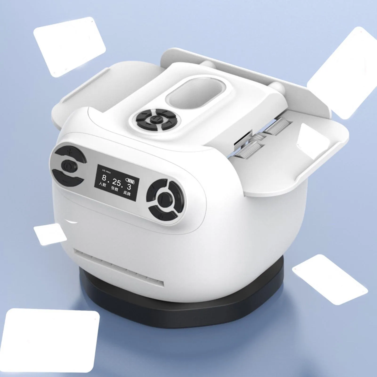 

Automatic Card Shuffler Dealer ABS Self Cleaning Quiet Rechargeable Portable Shuffler Machine 360 180 Degree Deal for Home