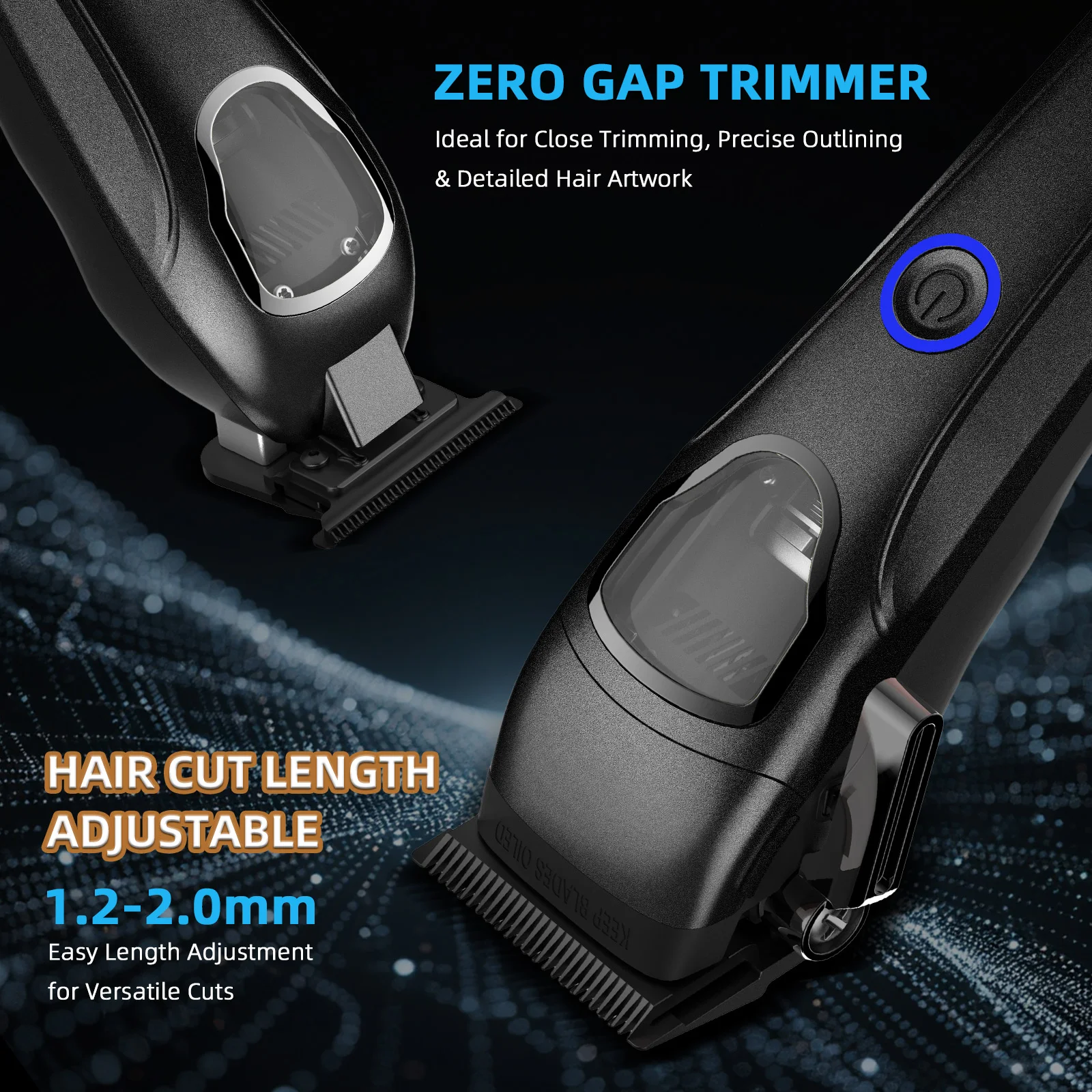 مقص الشعر 10000 دورة في الدقيقة عالية السرعة آلة قطع الشعر اللاسلكي T شفرة الشعر المتقلب للرجال الحلاق Rechargeab تصفيف الشعر أداة